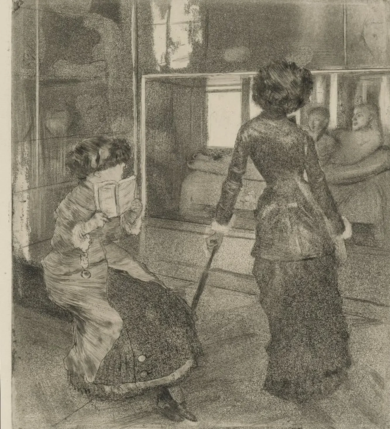 Mary Cassatt at the Louvre: The Etruscan Gallery, Edgar Degas