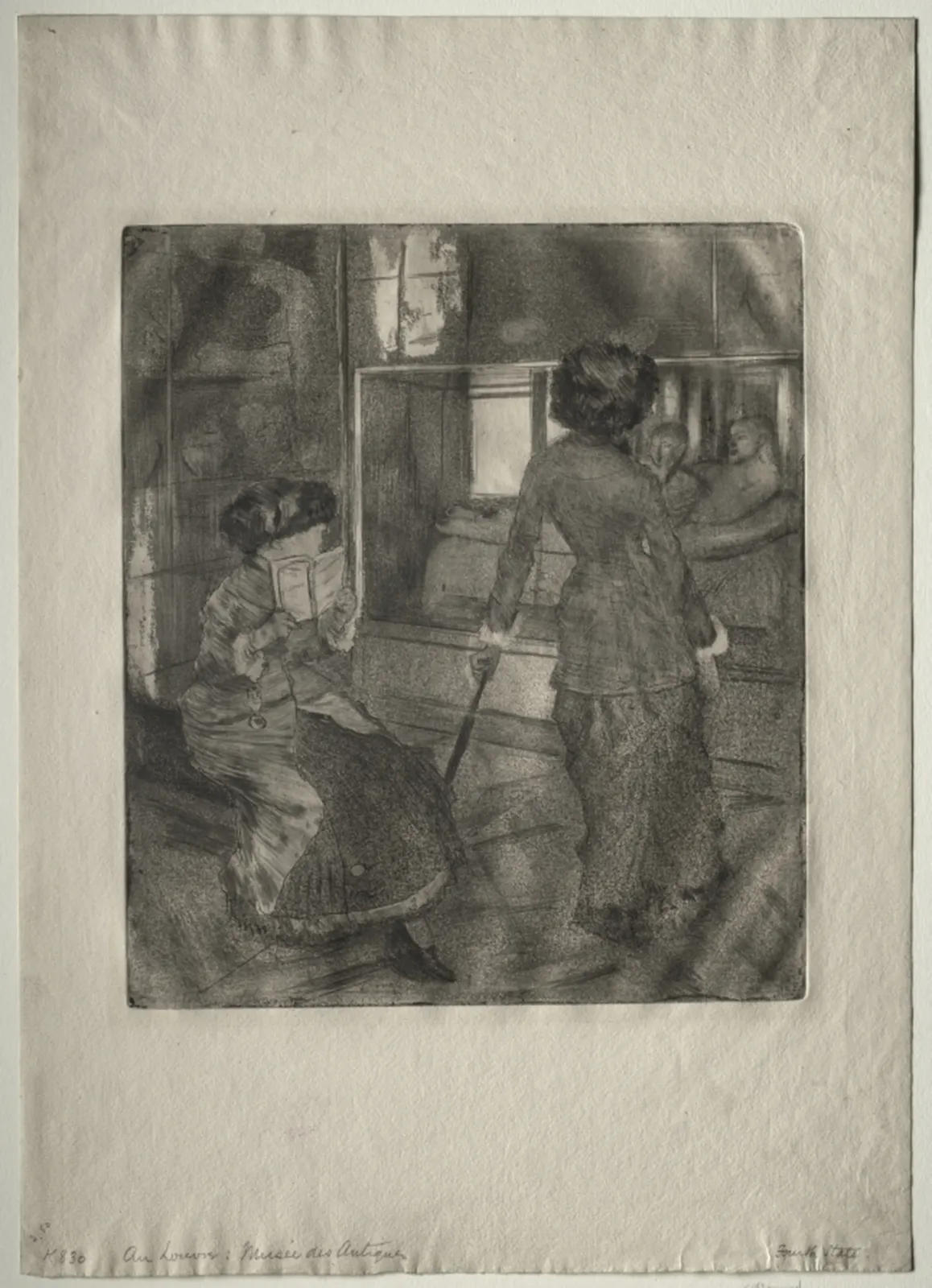 Mary Cassatt at the Louvre: The Etruscan Gallery, Edgar Degas