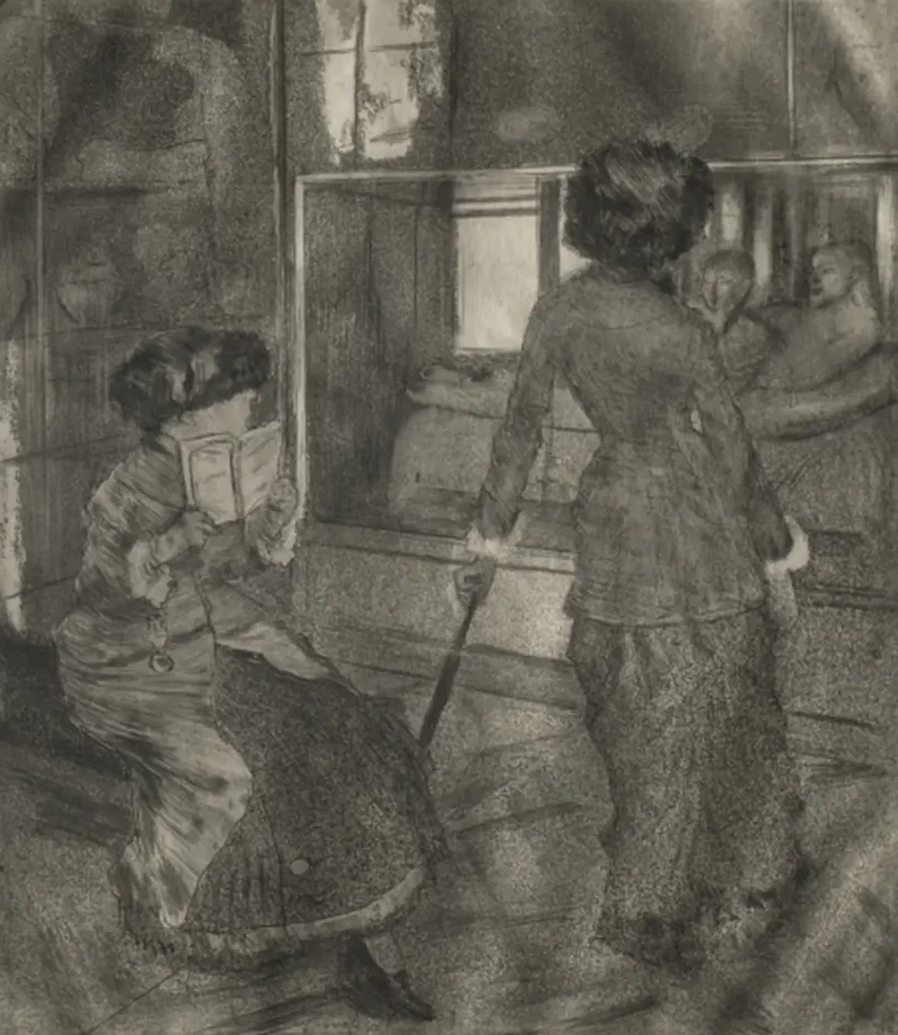Mary Cassatt au Louvre : la galerie étrusque, Edgar Degas