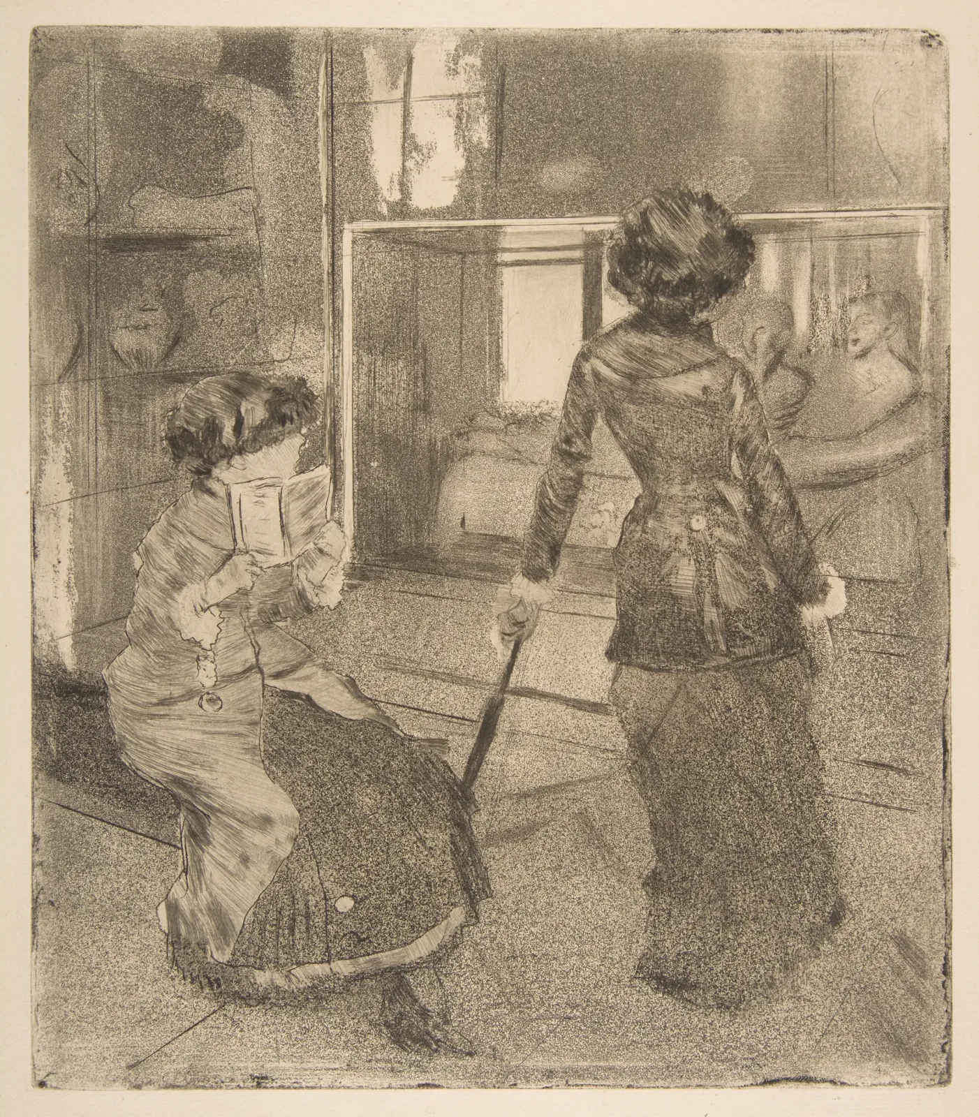 Mary Cassatt at the Louvre: The Etruscan Gallery, Edgar Degas