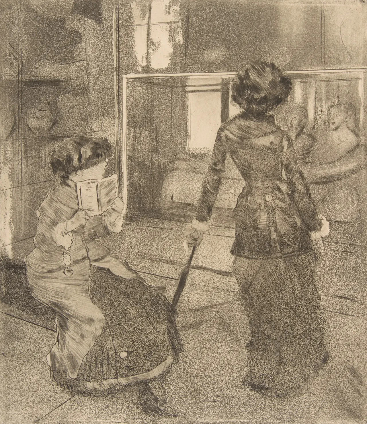 Mary Cassatt at the Louvre: The Etruscan Gallery, Edgar Degas
