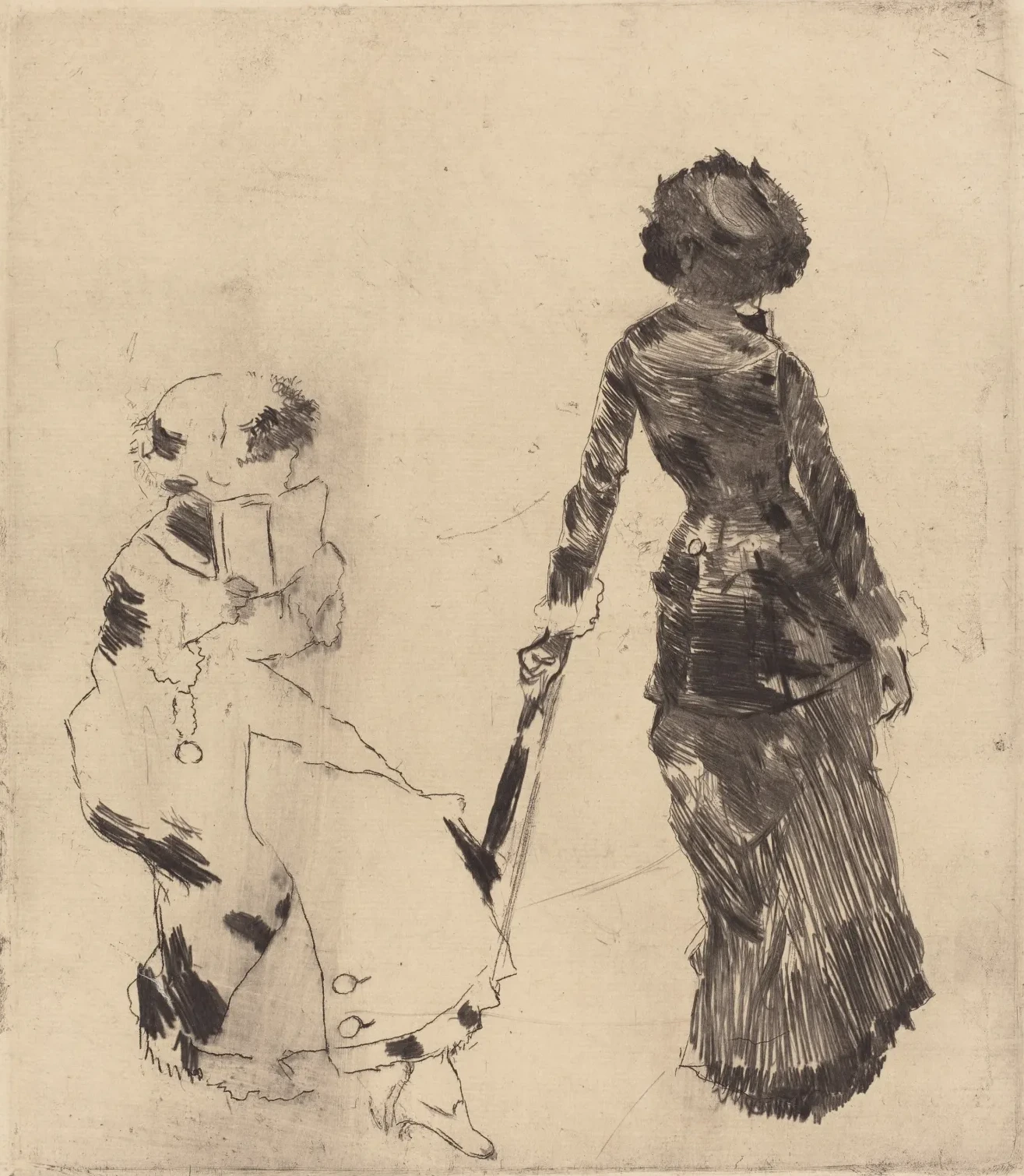 Mary Cassatt at the Louvre: The Etruscan Gallery, Edgar Degas
