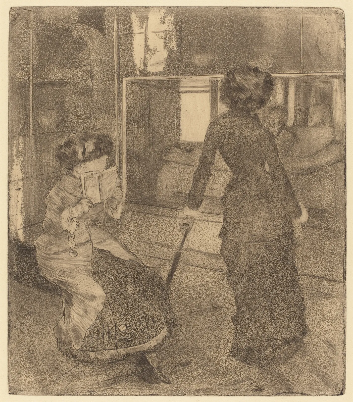 Mary Cassatt at the Louvre: The Etruscan Gallery, Edgar Degas