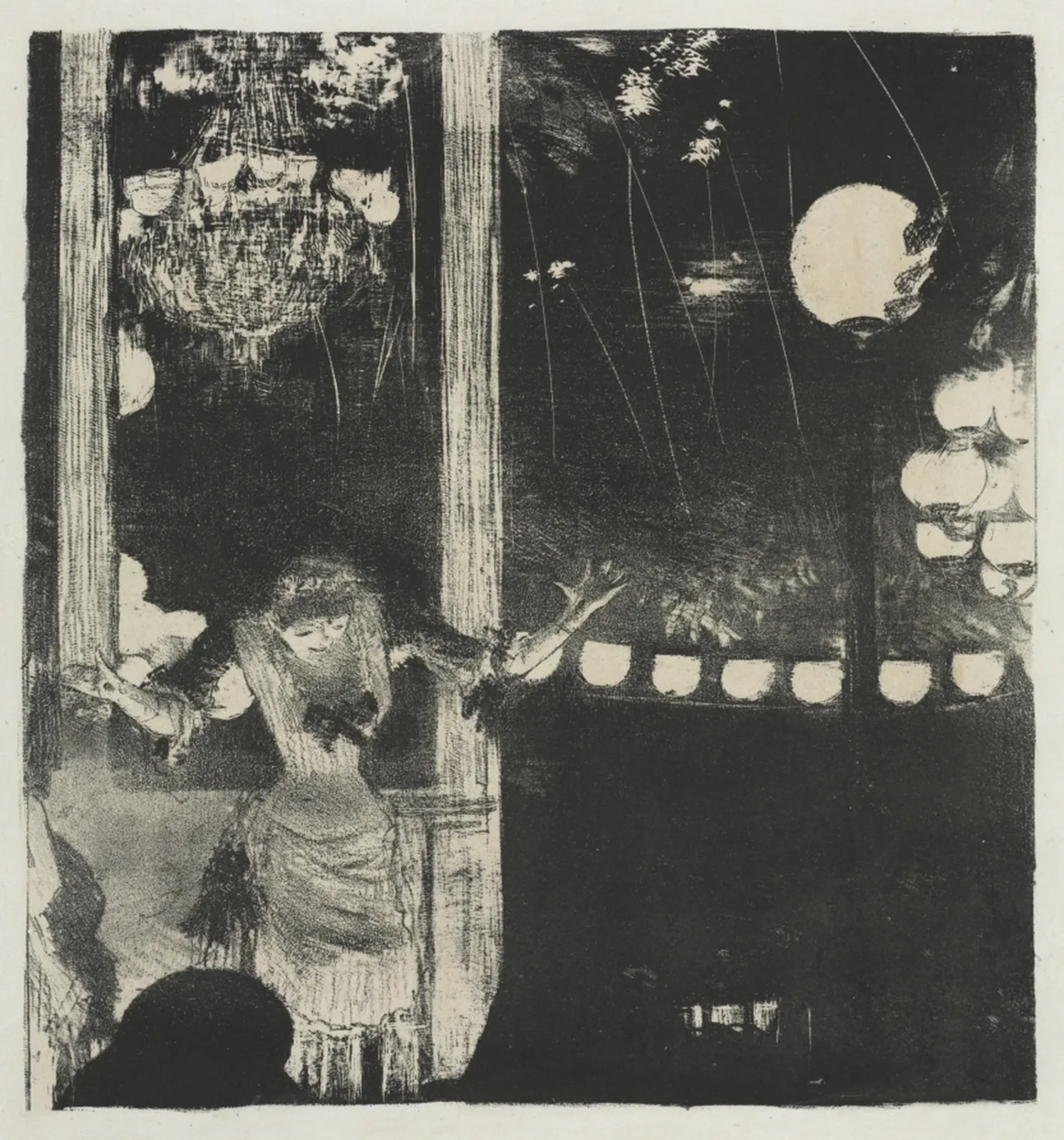 Mlle Bécat at the Café des Ambassadeurs, Edgar Degas