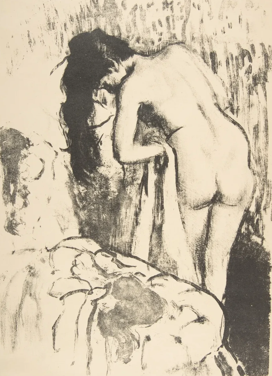Nude Woman Standing, Drying Herself, Edgar Degas
