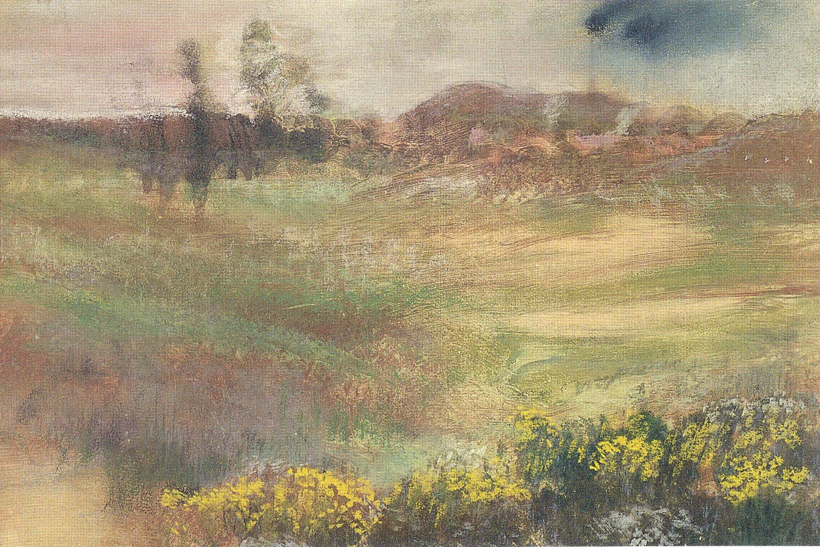 Paysage Avec Fumée de Cheminées, Edgar Degas