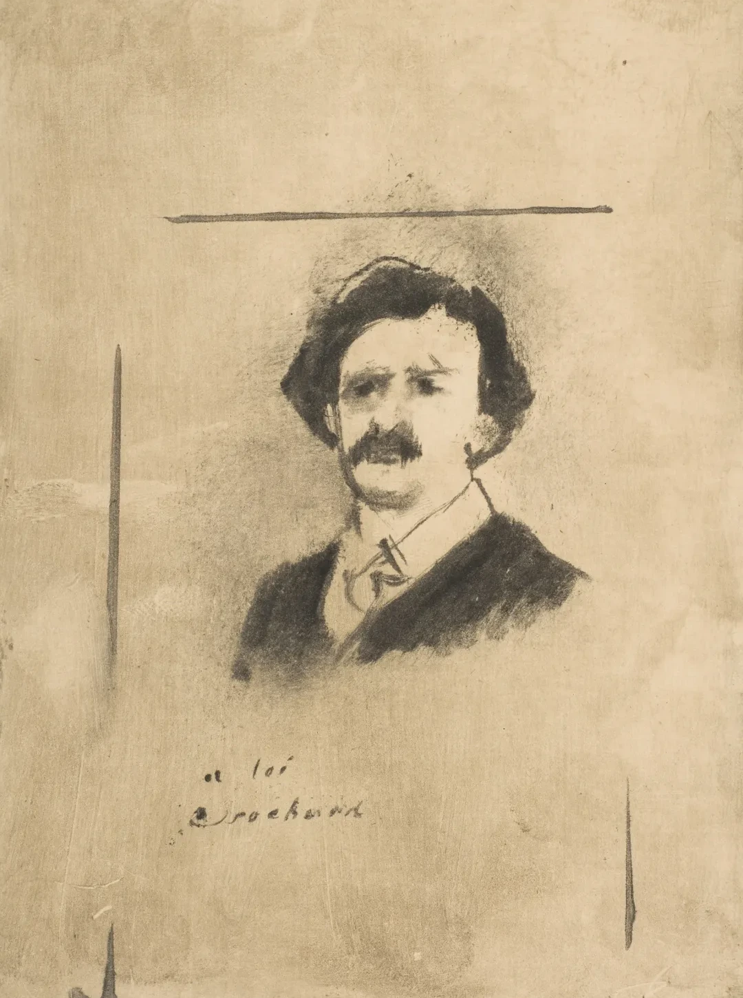 Portrait of Virginie Cardinal's Favorite, the Actor Crochard (illustration for La Famille Cardinal by Ludovic Halévy), Edgar Degas