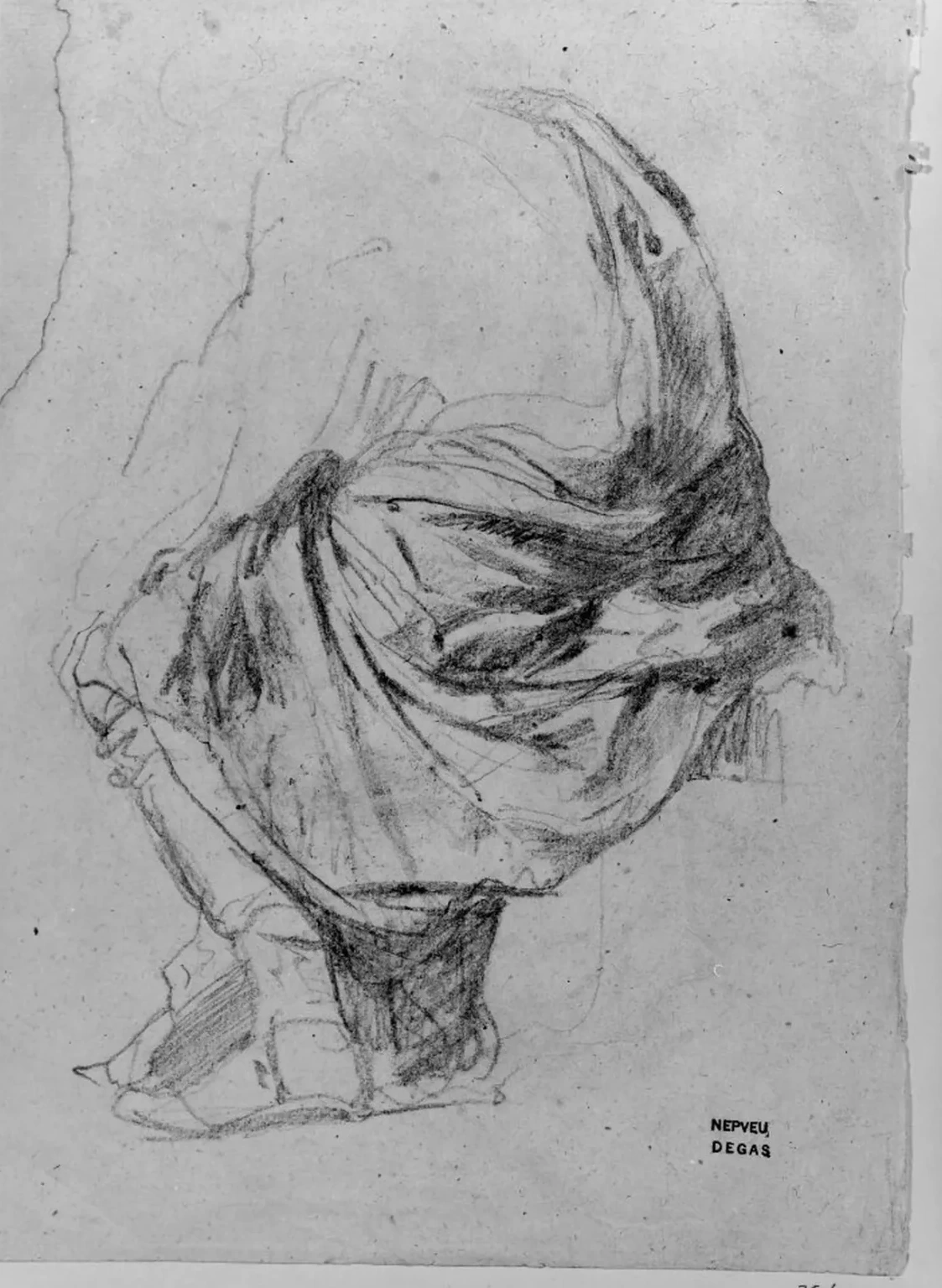 Étude d'après une figure antique assise, Edgar Degas