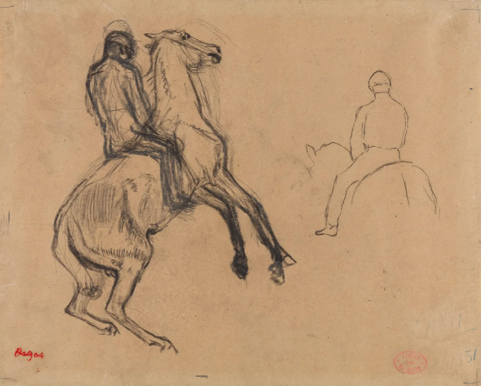 Studies of a Horse and Rider, Edgar Degas
