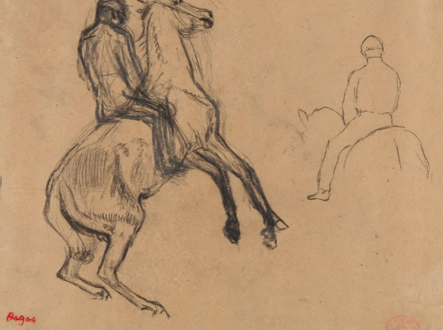 Études de cheval et de cavalier, Edgar Degas
