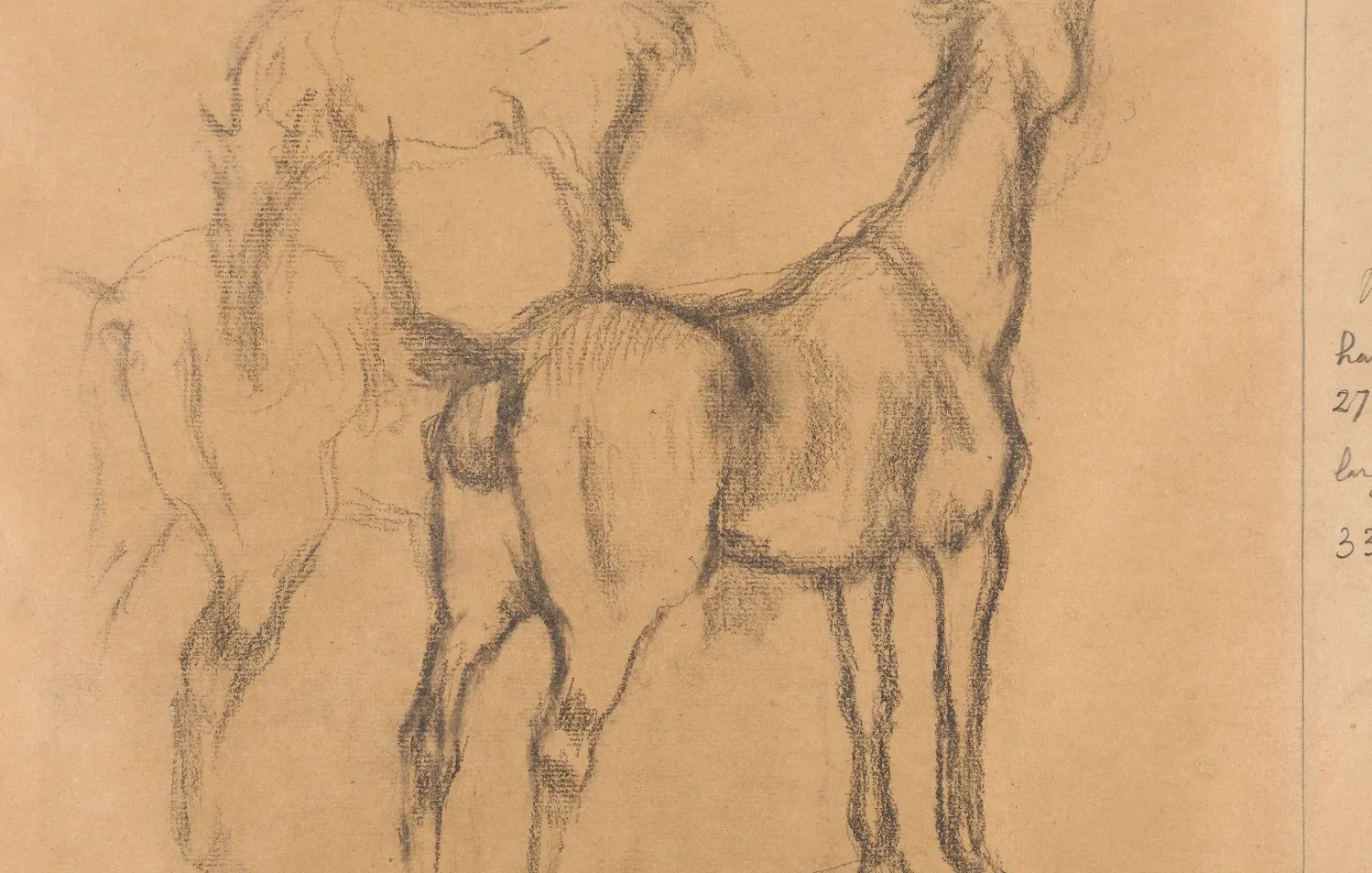 Studies of horses, Edgar Degas