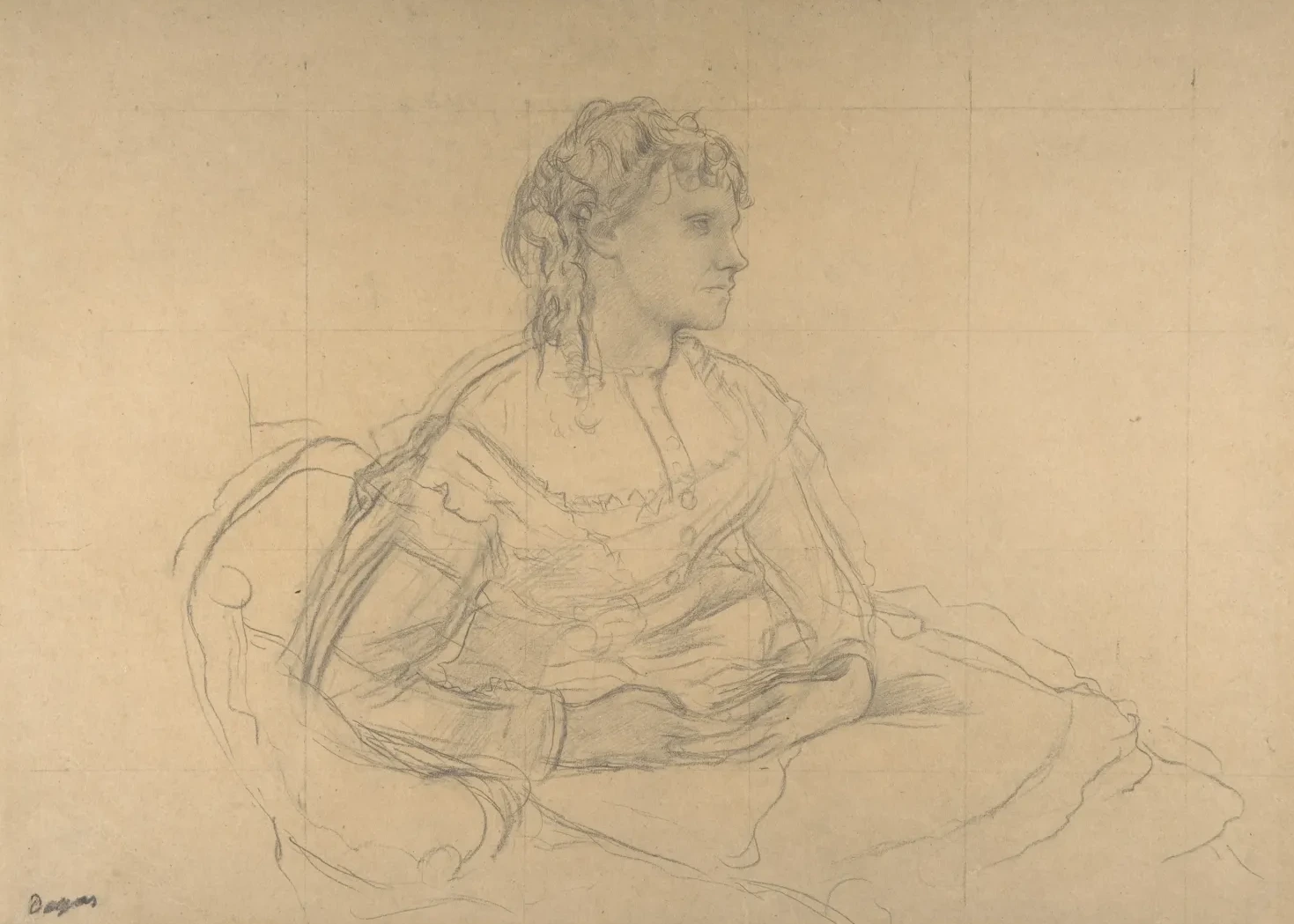 Study for “Madame Théodore Gobillard” (Yves Morisot), Edgar Degas