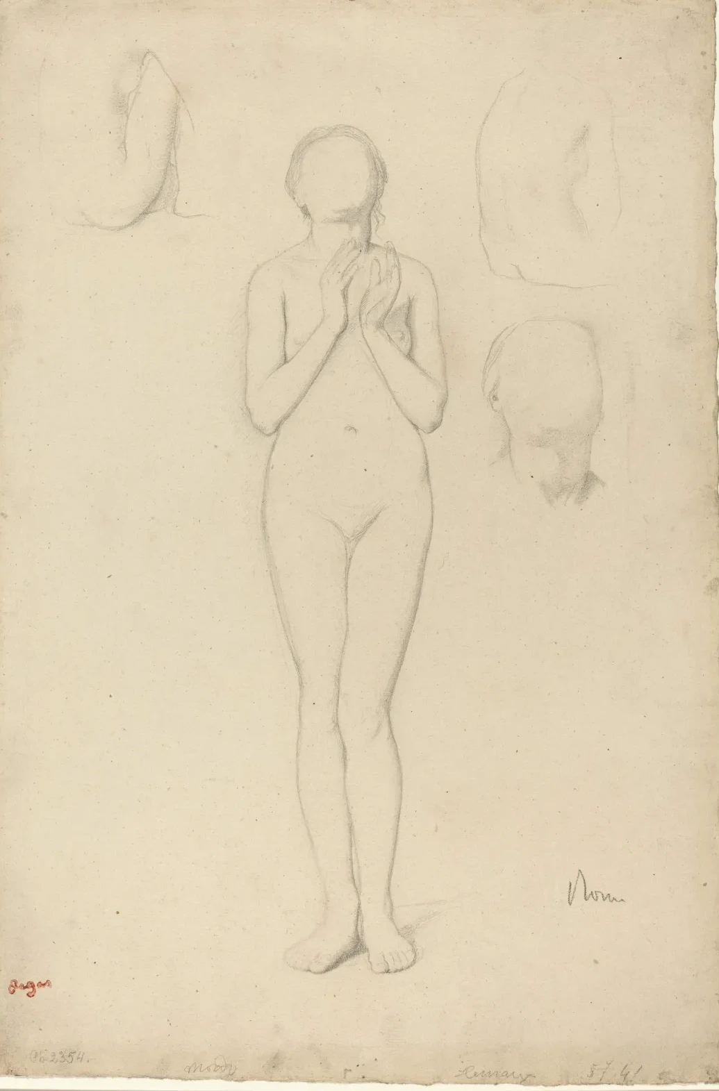 Study of a Female Nude, Edgar Degas