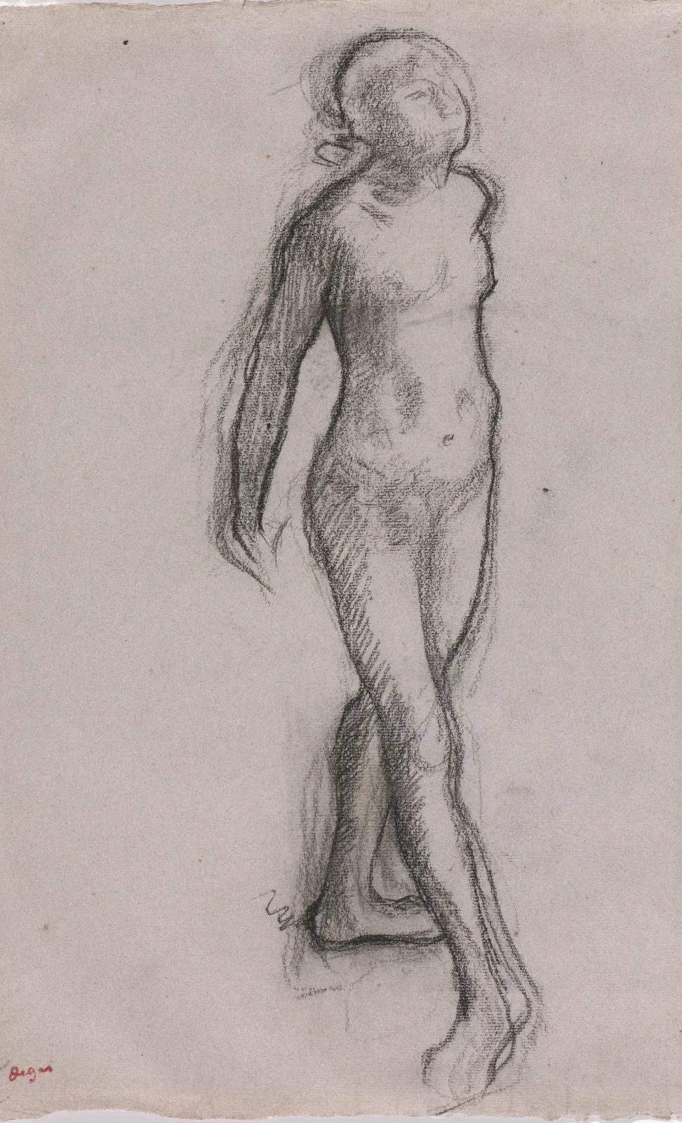 Étude de danseuse nue, Edgar Degas