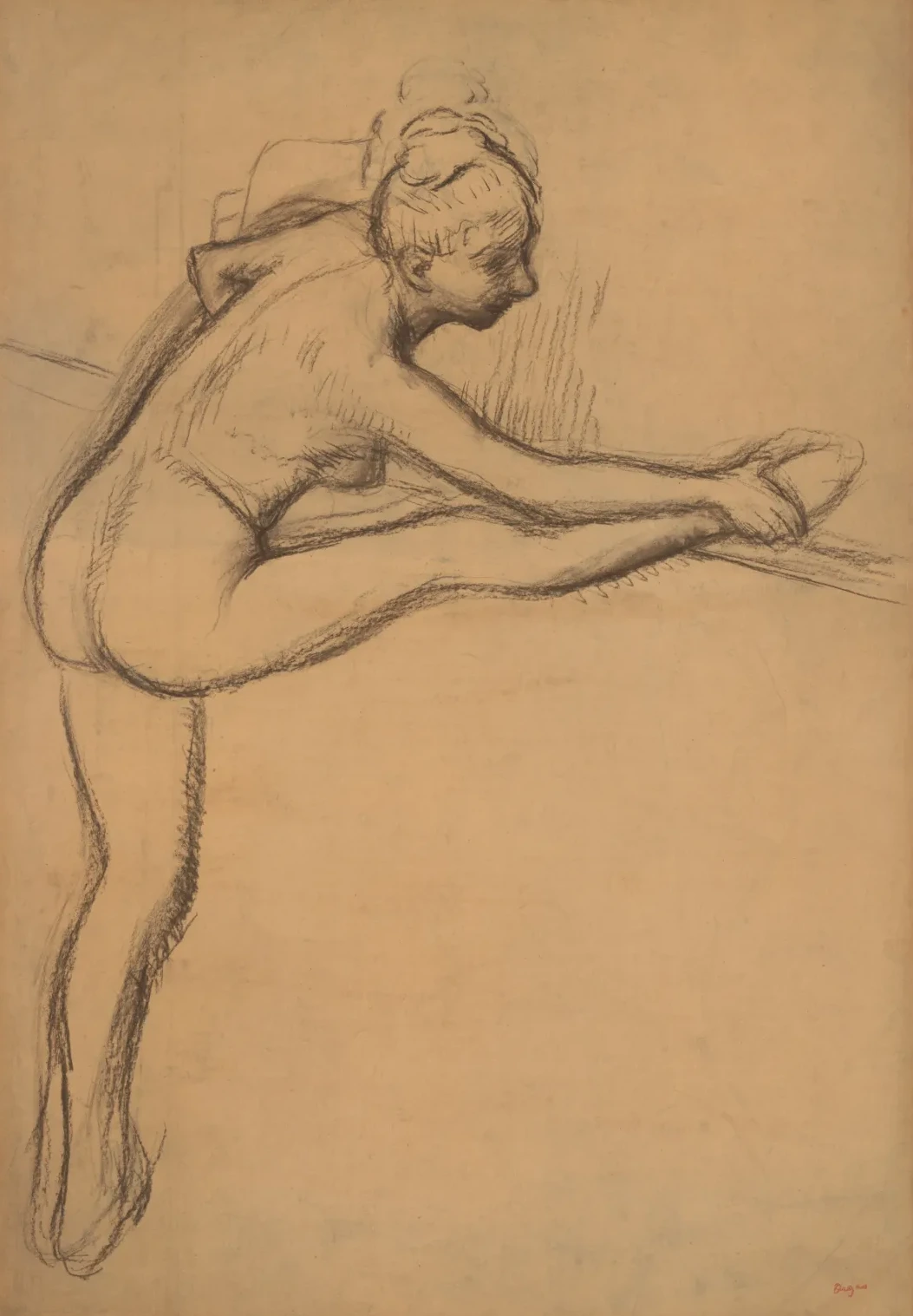 Study of a Nude (Dancer at the Barre), Edgar Degas