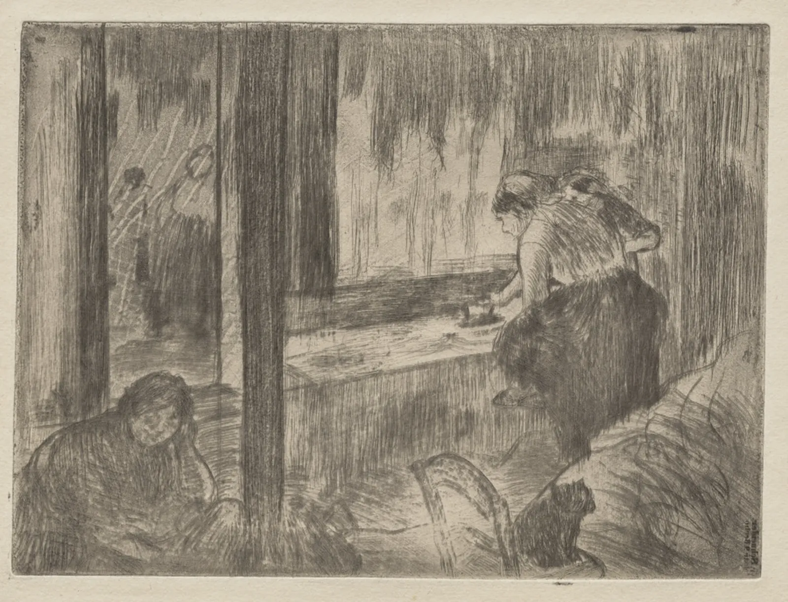 The Laundresses, Edgar Degas