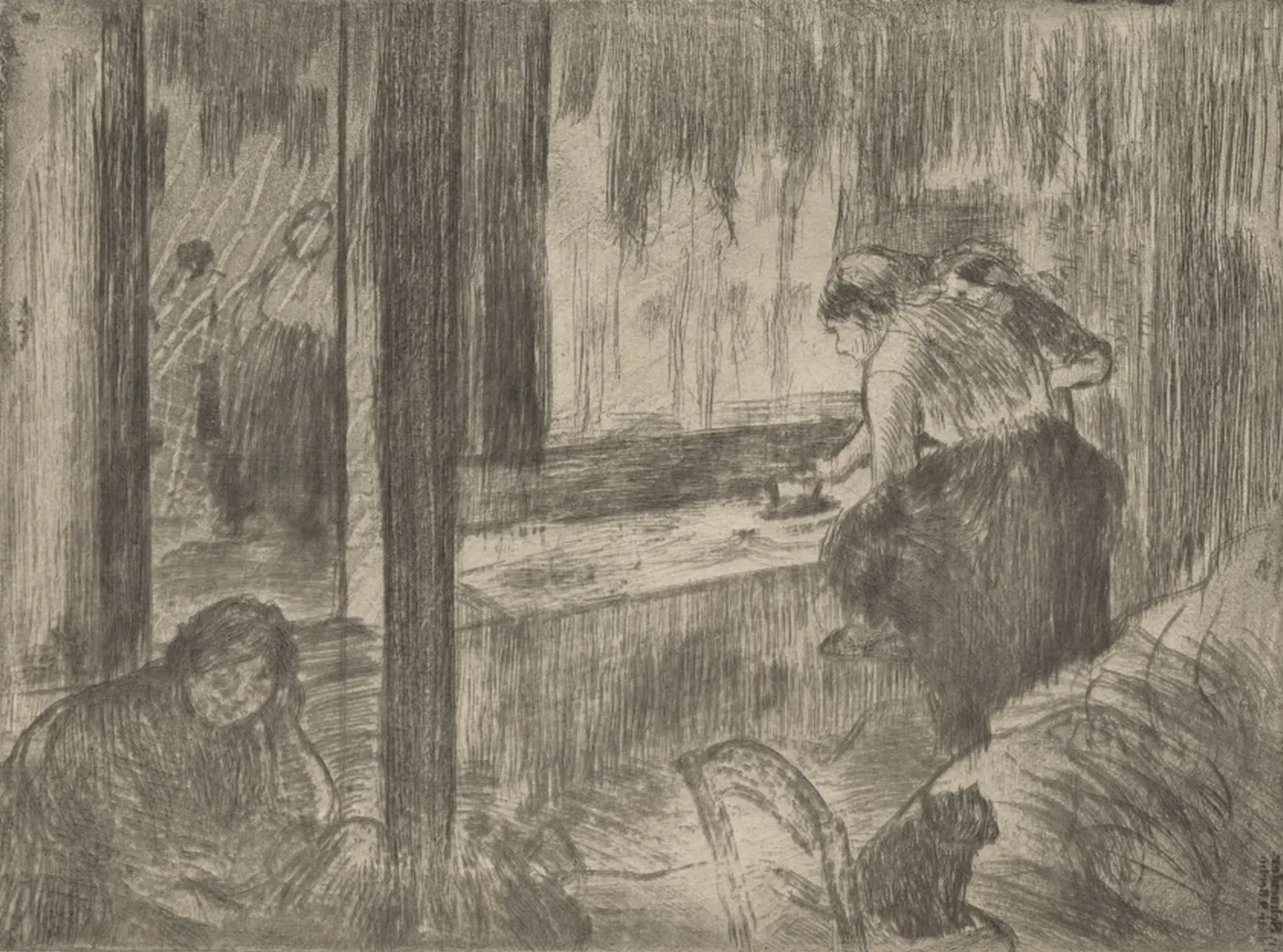 The Laundresses, Edgar Degas