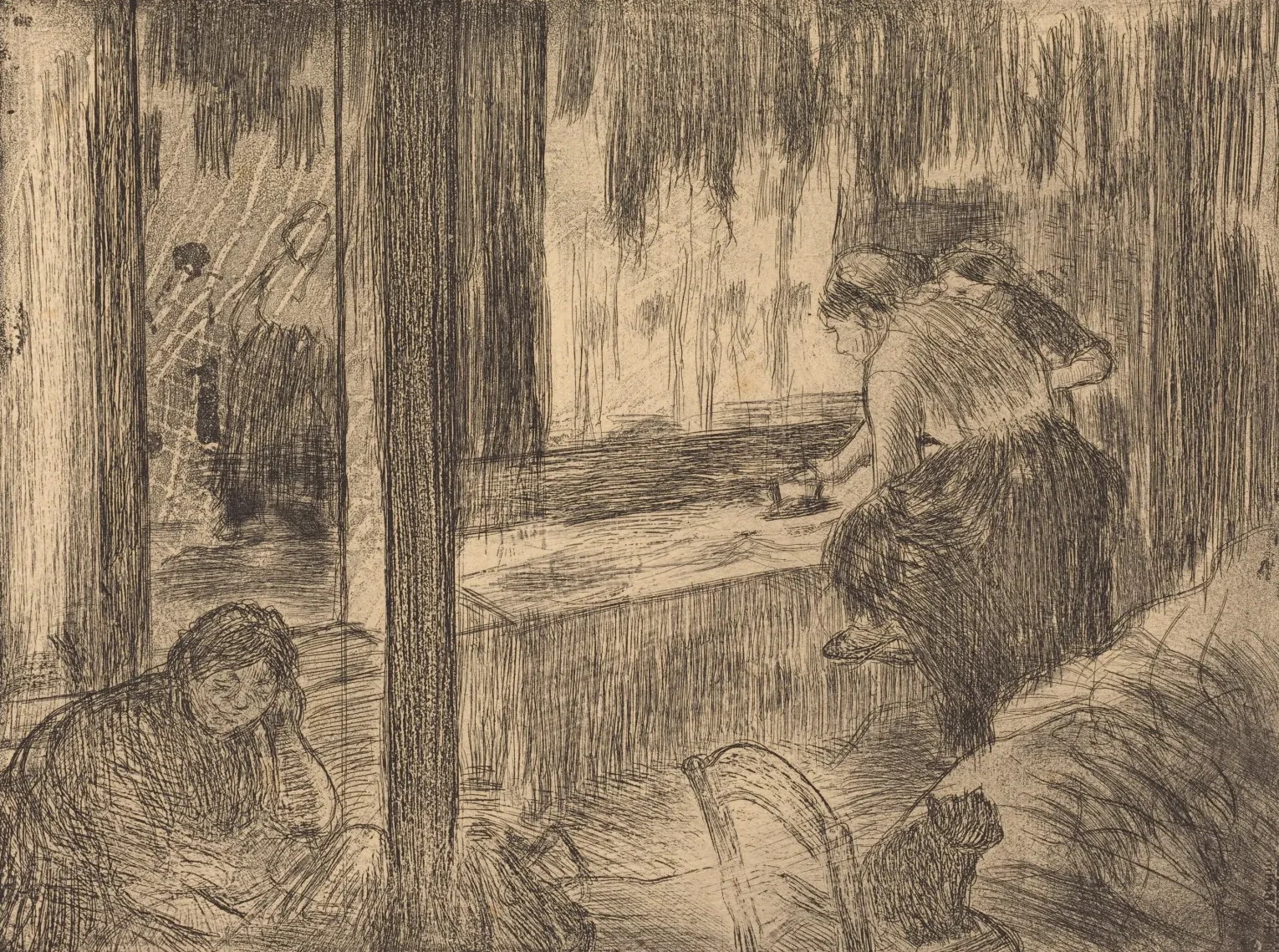 The Laundresses (Les blanchisseuses (La repassage)), Edgar Degas