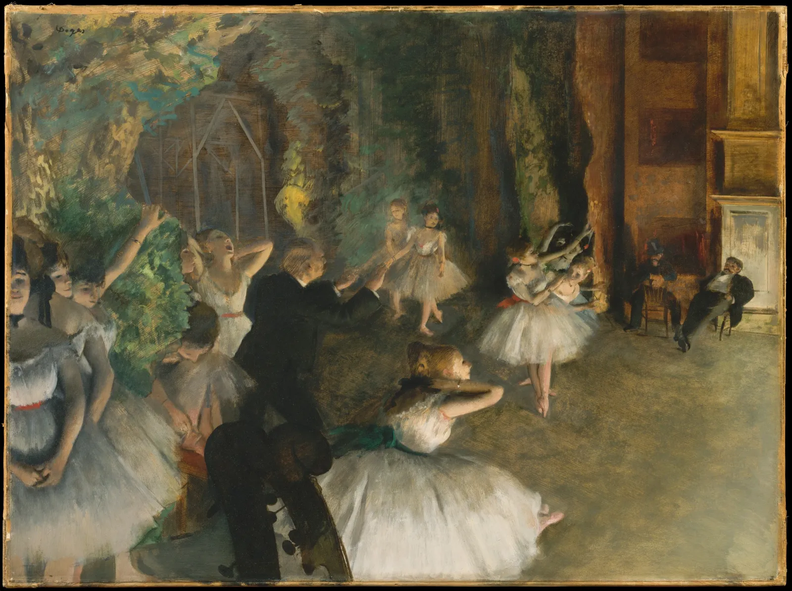 The Rehearsal of the Ballet Onstage, Edgar Degas