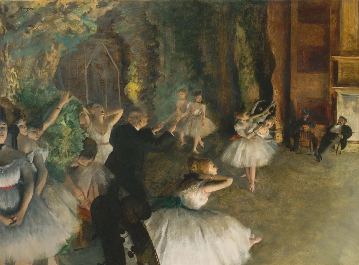 The Rehearsal of the Ballet Onstage, Edgar Degas