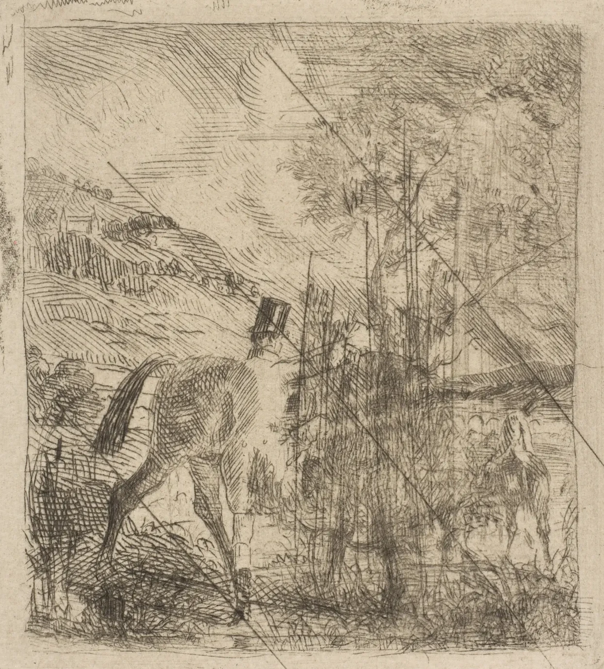 The Sportsman Mounting His Horse, Edgar Degas