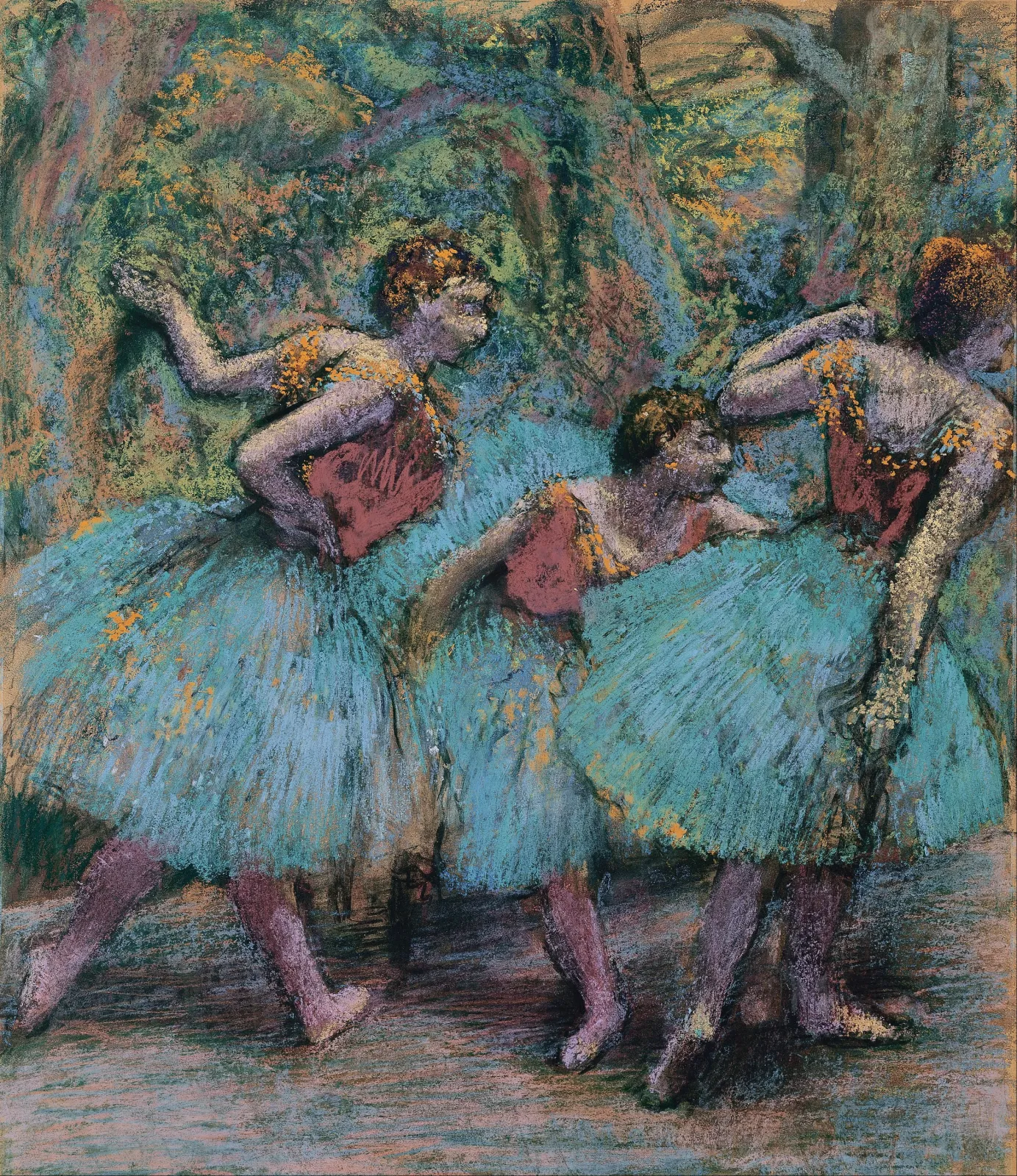 Trois Danseuses (Jupes Bleues, Corsages Rouges), Edgar Degas