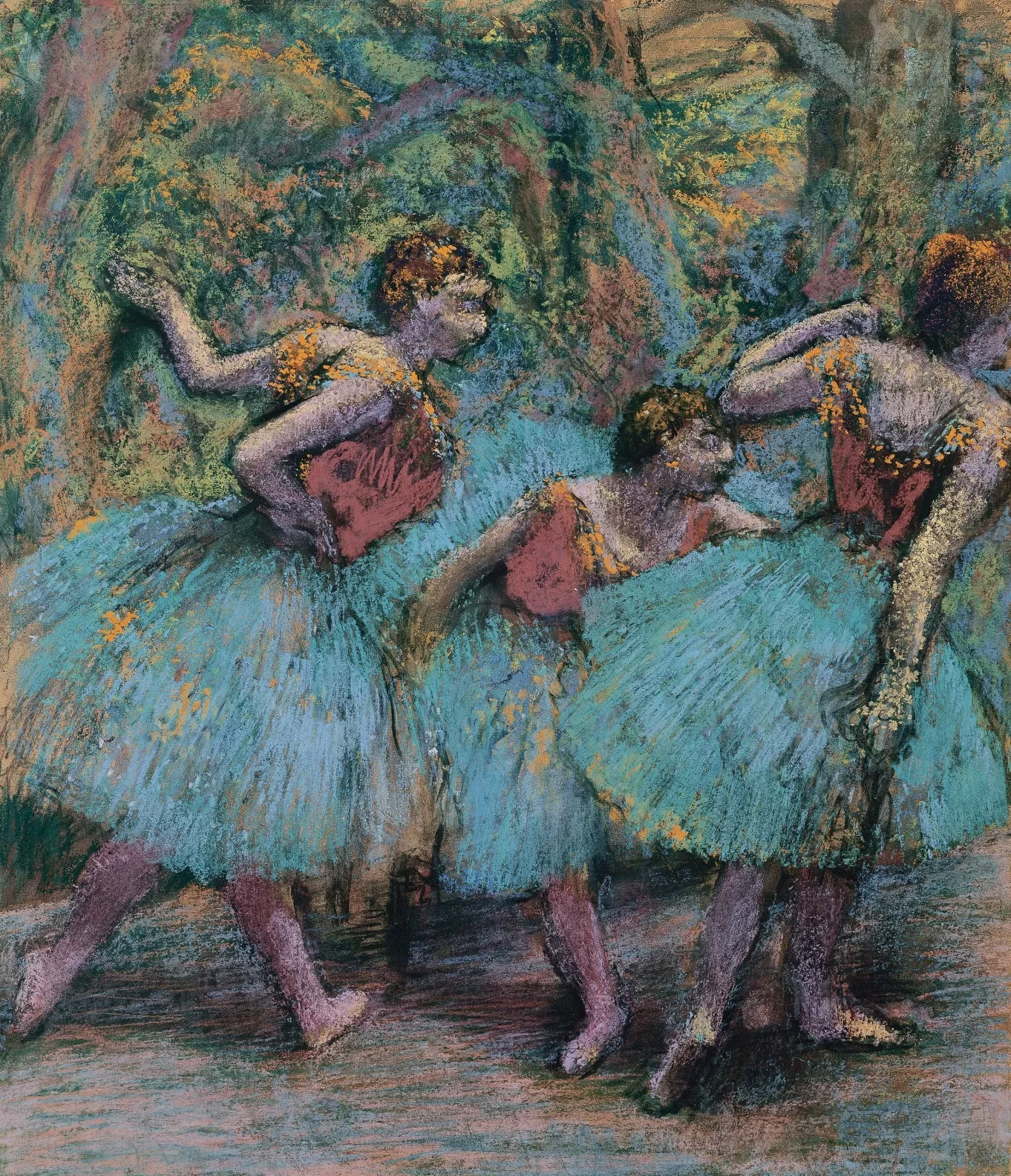 Trois Danseuses (Jupes Bleues, Corsages Rouges), Edgar Degas
