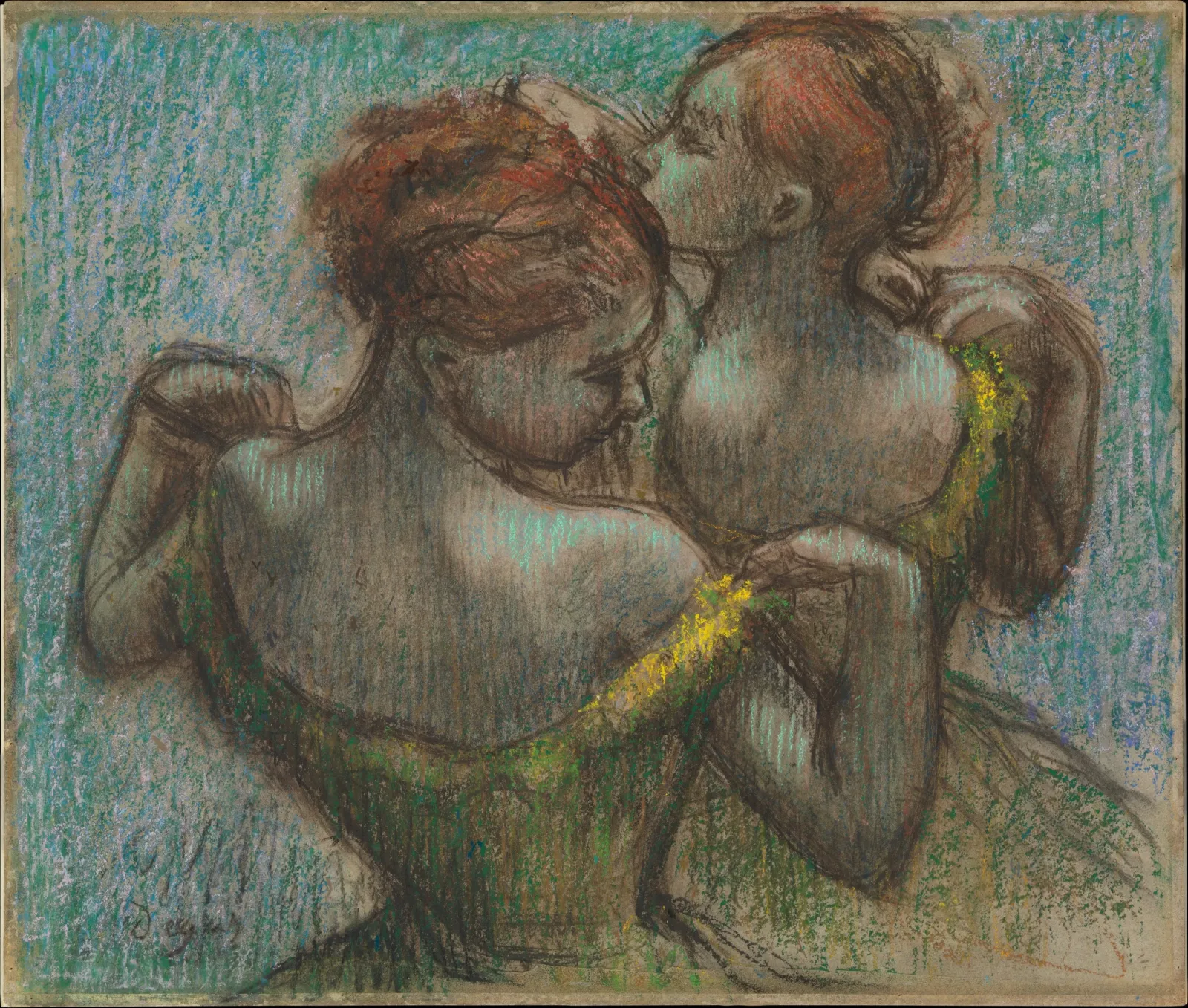 Two Dancers, Half-length, Edgar Degas