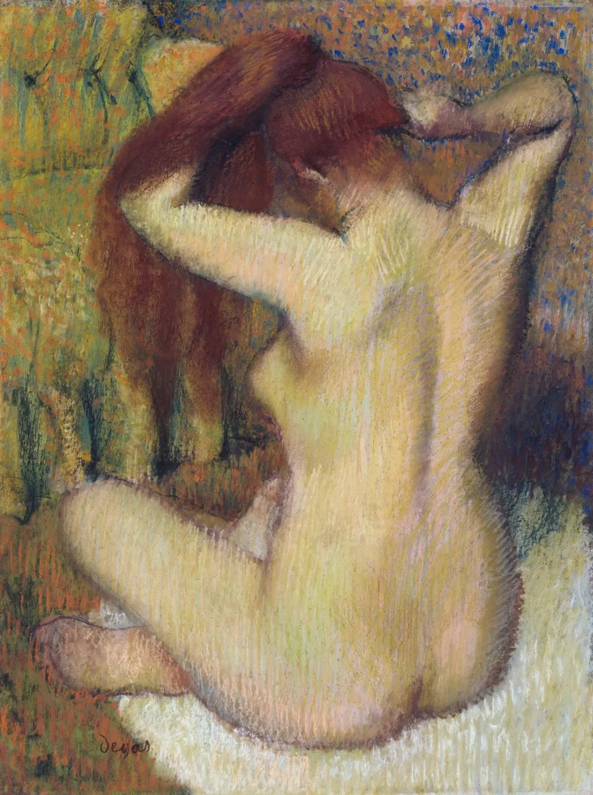 Femme se peignant, Edgar Degas