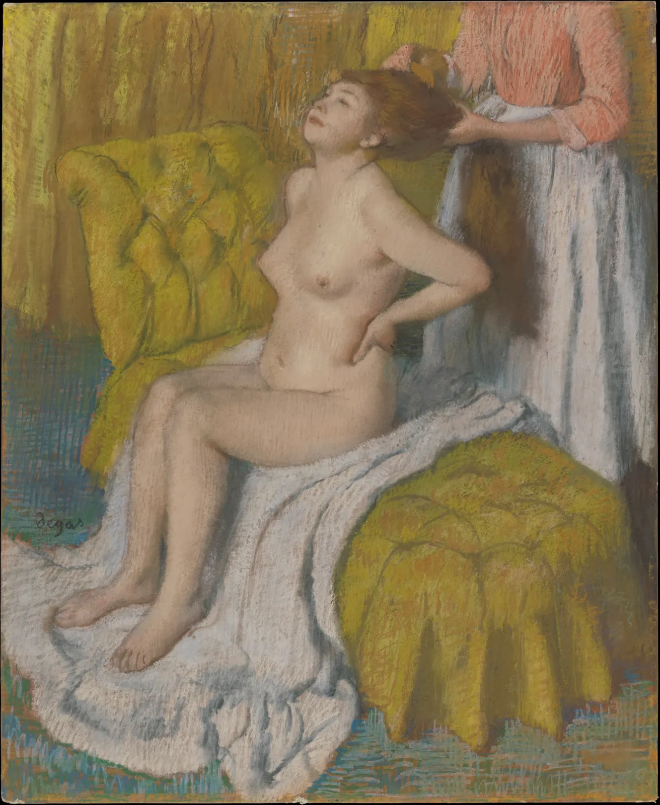 Woman Having Her Hair Combed, Edgar Degas