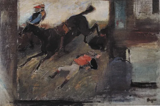 Aux courses - Le jockey blessé