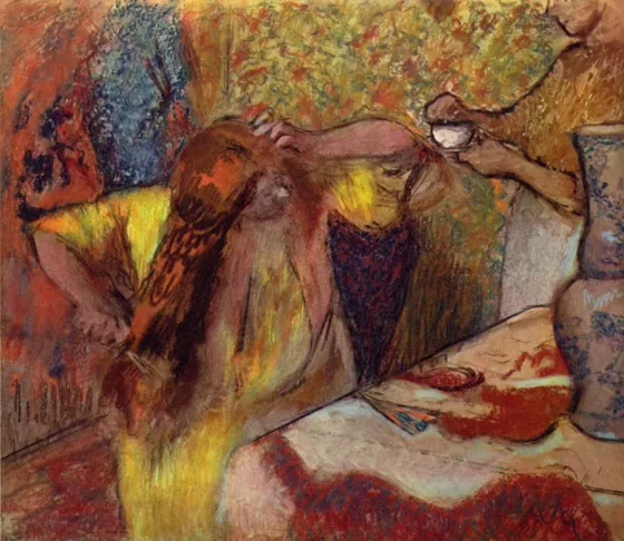 Femme à la toilette