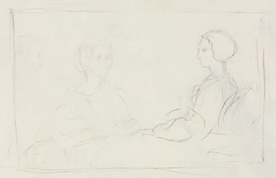 Two Seated Women (verso)