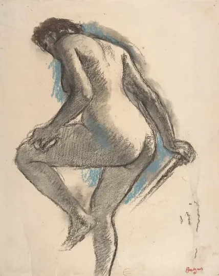Bather Sponging Her Knee