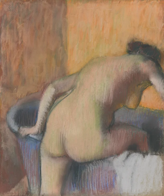 Bañista entrando en la tina, Edgar Degas