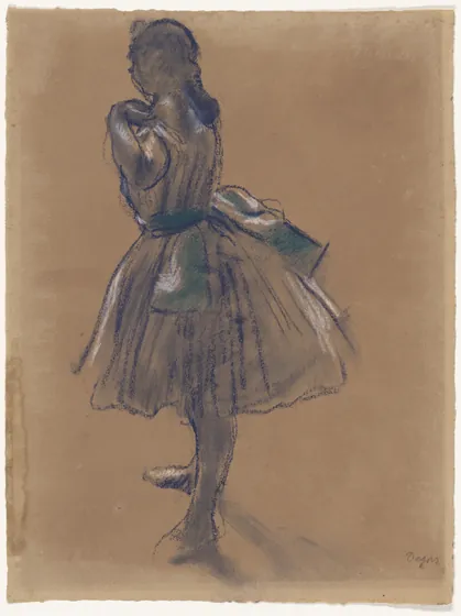 Dancer Adjusting Her Dress