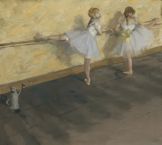 Dancers Practicing at the Barre