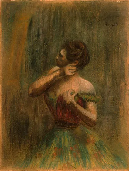 Danseuse en robe rouge