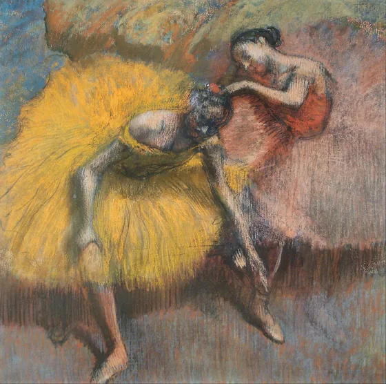 Deux danseuses - Jaunes et roses