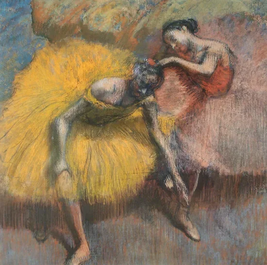 Deux danseuses - Jaunes et roses
