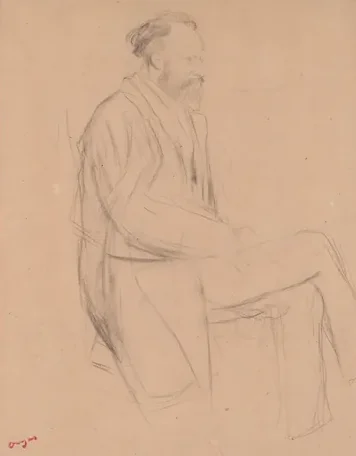 Édouard Manet, Seated, Right Profile