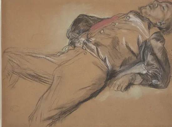 Fallen Jockey (study for "Scene from the Steeplechase: The Fallen Jockey")