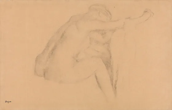 Femme s'essuyant