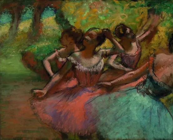 Quatre danseuses en scène