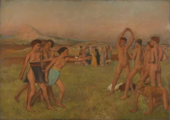 Jeunes Spartiates à l'entraînement