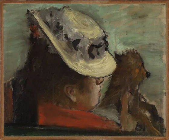 La femme au chien