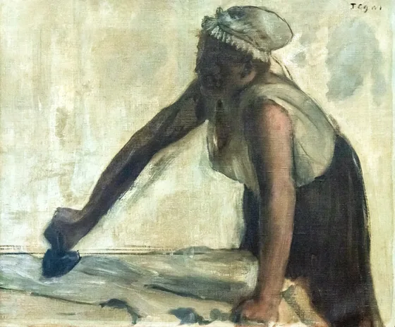 La repasseuse à contre-jour