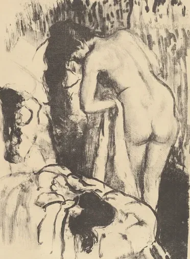 Nude Woman Standing, Drying Herself (Femme nue debout, a sa toilette)