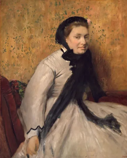 Portrait de femme en gris