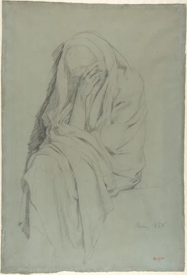 Study for Vieille Italienne (recto); Drapery Study (verso)